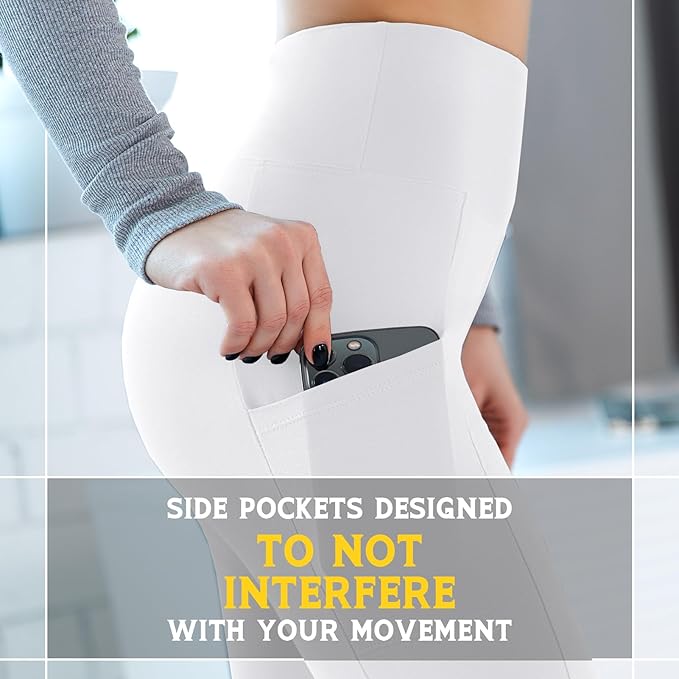 Walifrey Leggings with Pockets for Women, High Waisted Buttery Soft Womens Leggings for Gym Yoga Workout