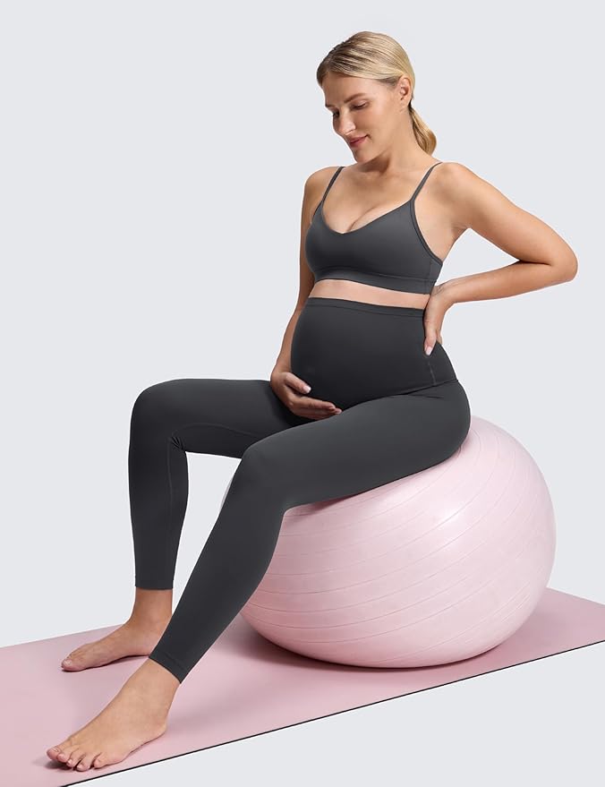 CRZ YOGA Butterluxe Maternity Leggings 25" - Over The Belly Buttery Soft Workout Activewear Yoga Womens Pregnancy Pants