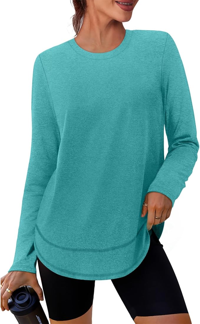 XIEERDUO Women's Workout Tops Long Sleeve Quick Dry Shirts for Hiking Running S-3XL