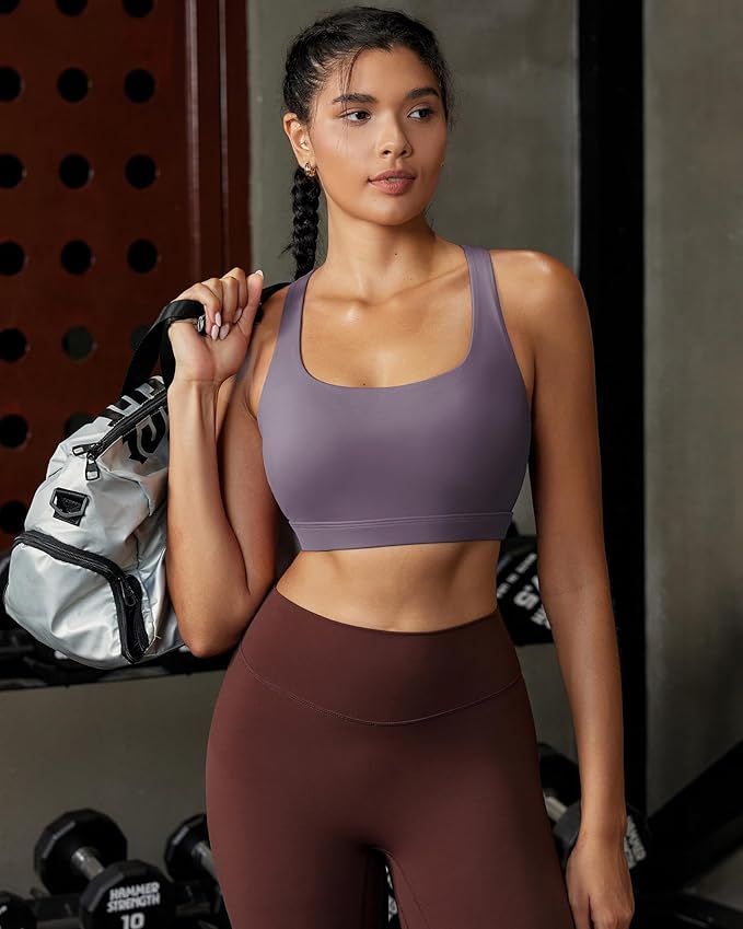 RUNNING GIRL Sports Bras for Women, Molded Cup High Impact Sports Bra Workout Bras for Women High Support Racerback