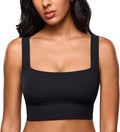 INLYRIC Women's Inbarely Outwear Longline Square Neck Bralette Supportive Unlined No Underwire Yoga Sports Bra