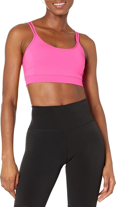 Amazon Essentials Women's Padded Comfy Sports Bra - Active Sculpt Strappy Back
