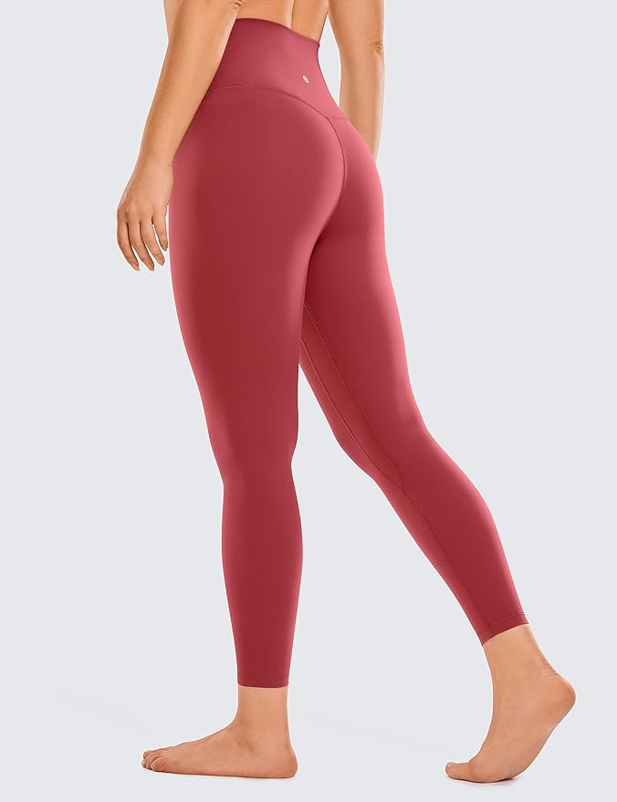CRZ YOGA Brushed Naked Feeling Workout Leggings 25" - High Waisted Gym Compression Tummy Control Womens Yoga Pants