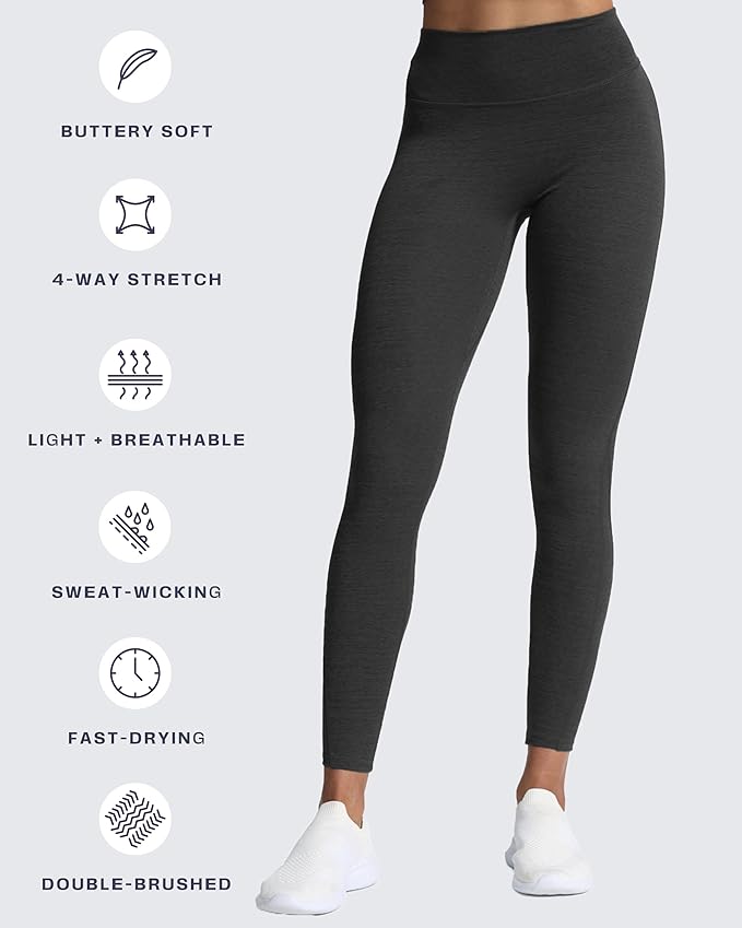 Aoxjox High Waisted Workout Leggings for Women Trinity Yoga Pants 26.5"