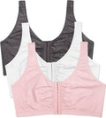 Fruit of the Loom Women's 96014PK Comfort Cotton Blend Front Close Sports Bra 2 Pack