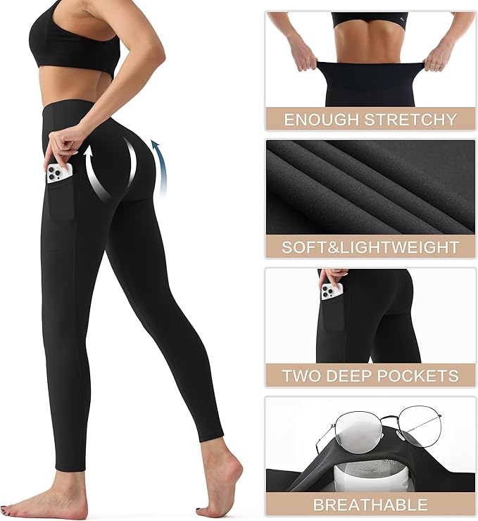 YUDSUD High Waisted Leggings for Women - Tummy Control Yoga Pants for Workout Running Athletic Women's Leggings Plus Size