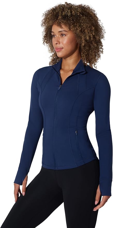 Yogalicious Womens Ultra Soft Lightweight Full Zip Yoga Jacket with Pockets