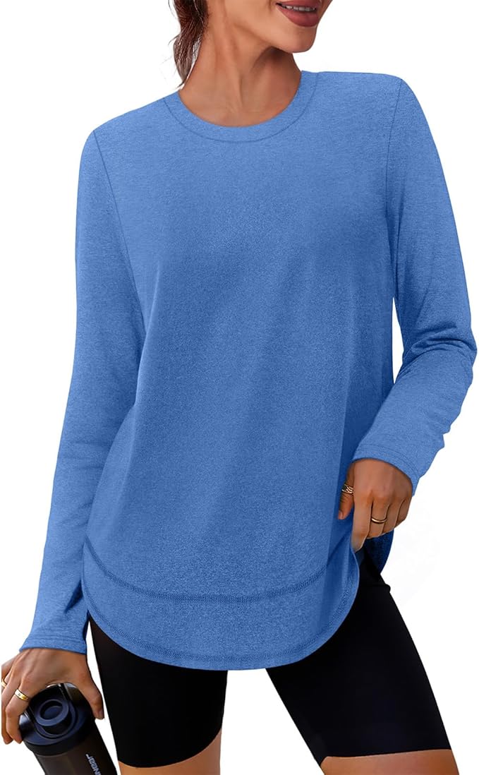 XIEERDUO Women's Workout Tops Long Sleeve Quick Dry Shirts for Hiking Running S-3XL