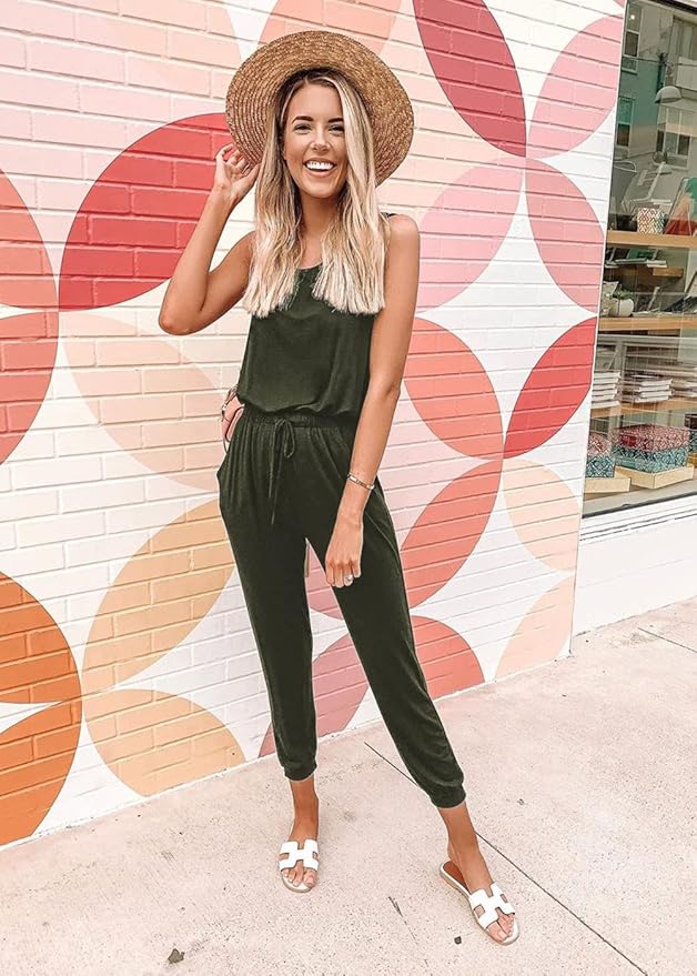 PRETTYGARDEN Women's Two Piece Outfit Sets Casual Summer Sleeveless Matching Lounge Wear Spring Travel Clothes Tracksuit