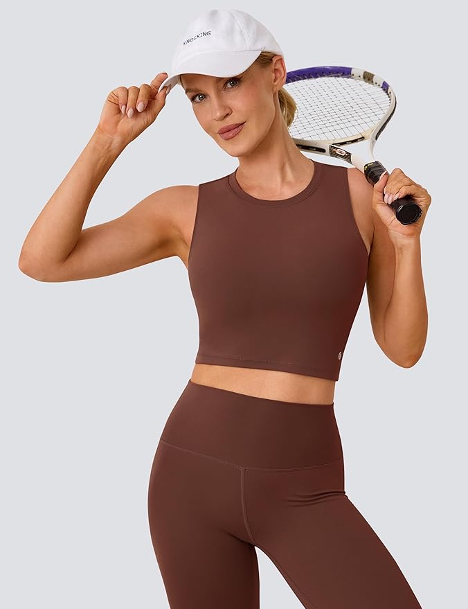 Natural Feelings Nudi Sports Bras for Women Removable Padded Yoga Tank Tops Sleeveless Fitness Workout Crop Tops