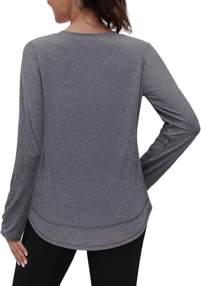 XIEERDUO Women's Workout Tops Long Sleeve Quick Dry Shirts for Hiking Running S-3XL
