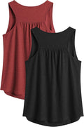 PINSPARK Workout Tops for Women Racerback Tank Tops Sleeveless Athletic Running Shirts Lightweight Yoga Gym Tank,2 Pack S-3XL
