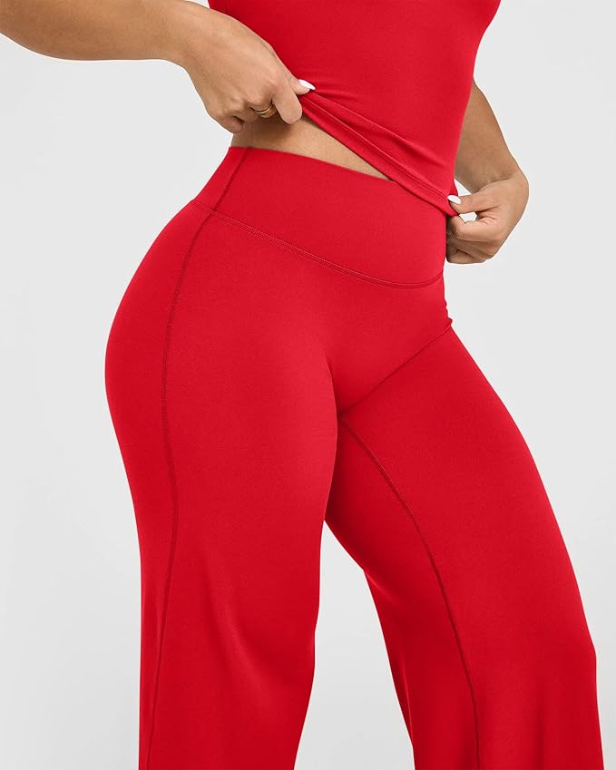 OQQ Yoga Pants Women High Waist Stretch Casual Soft Straight Leg Bottoms