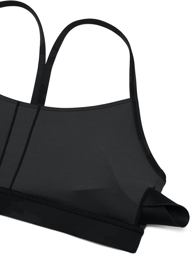 CRZ YOGA Butterluxe Y Back Sports Bras for Women - Padded Racerback Low Impact Spaghetti Thin Strap Workout Yoga Top