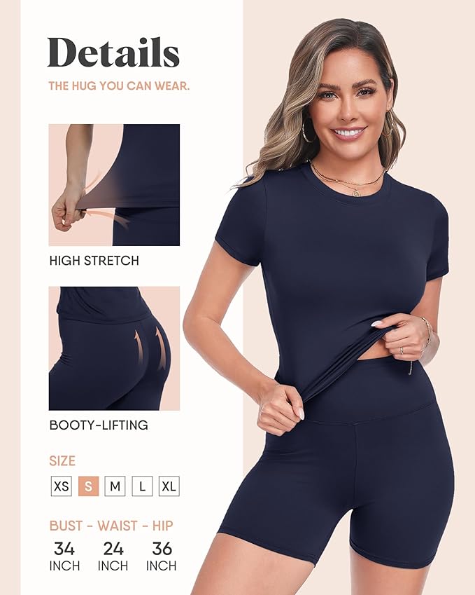 ZOOSIXX Two Piece Workout Sets for Women - Summer Outfits 2 Piece Short Gym Sets Casual Lounge Vacation Matching Clothing