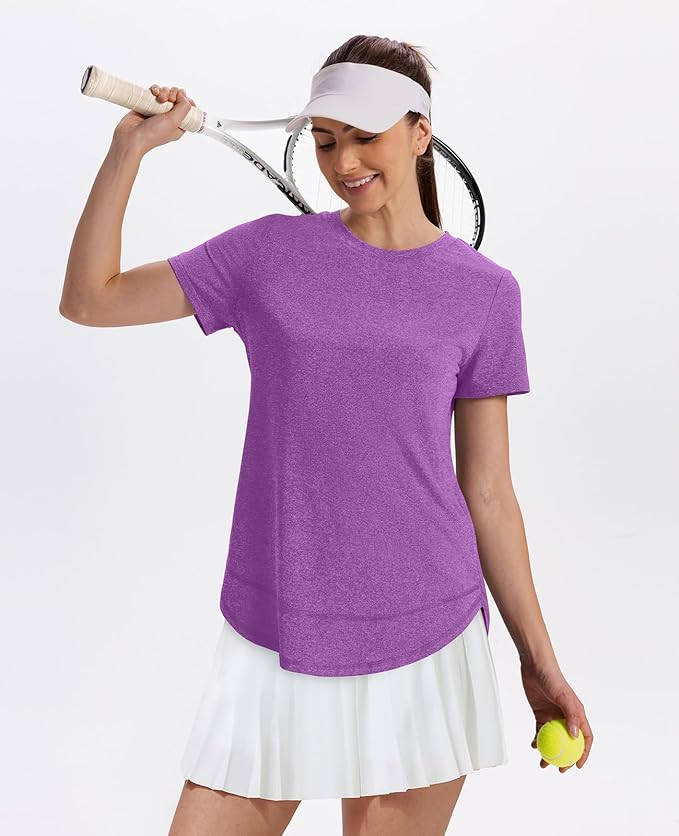 XIEERDUO Womens Workout Tops Short Sleeve Shirts Quick Dry Outfits for Hiking Running S-3XL