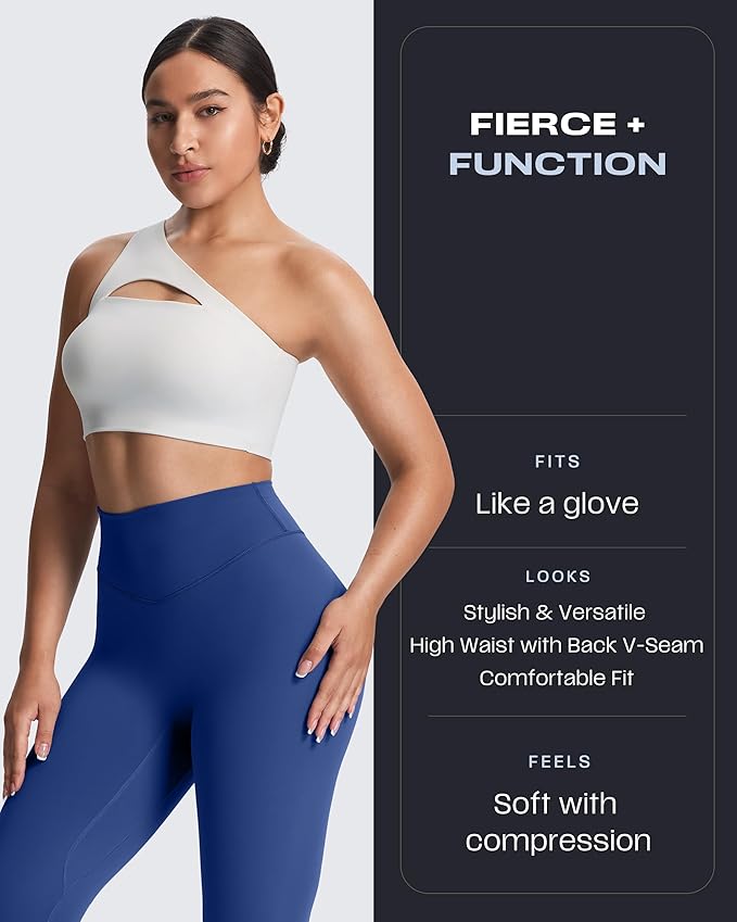 Aoxjox High Waisted Workout Leggings for Women Tummy Control Buttery Soft Yoga Metamorph Deep V Pants 26"