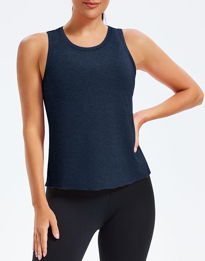 Alaroo Womens Workout Tank Tops Sleeveless Short Shirts for Sport Athletic Yoga Running Gym Loose Crop 2026