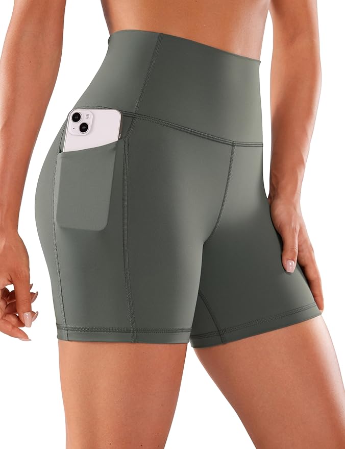 CRZ YOGA Women's Hugged Feeling Compression Leggings - Thick High Waisted Workout Leggings 25"