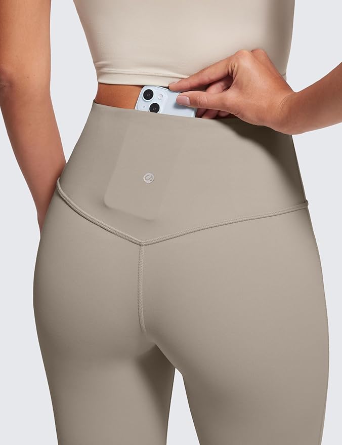 CRZ YOGA Butterluxe Flare Leggings 29"/30.5"/32"/33.5" - High Waist Bootcut Wide Leg Lounge Womens Yoga Pants with Pocket