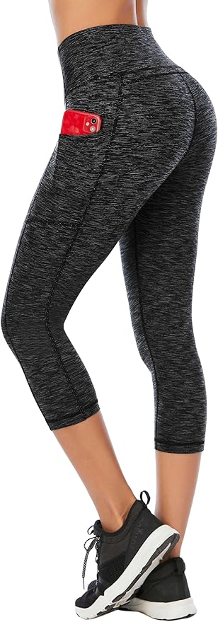 Ewedoos Capri Leggings for Women High Waisted Yoga Pants with Pockets for Women Tummy Control Workout Leggings Yoga Capris