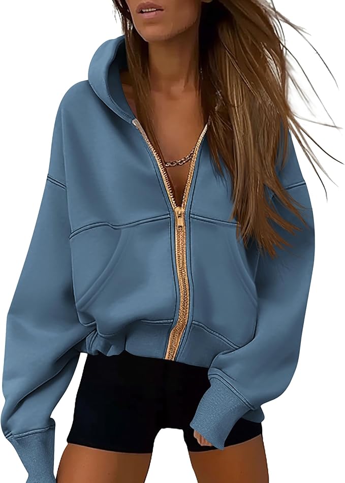 PRETTYGARDEN Hoodies for Women Sweatshirt Zip Up Hoodie Fall Fashion 2026 Trendy Long Sleeve Jackets Winter Clothing Outfits