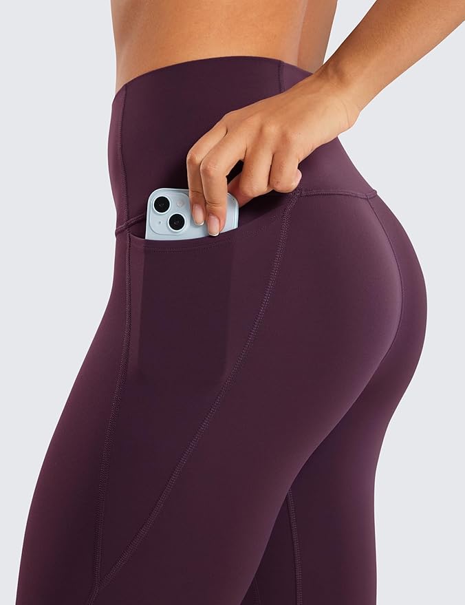 CRZ YOGA Butterluxe Workout Capri Leggings Pockets 21" - High Waisted Gym Athletic Womens Crop Yoga
