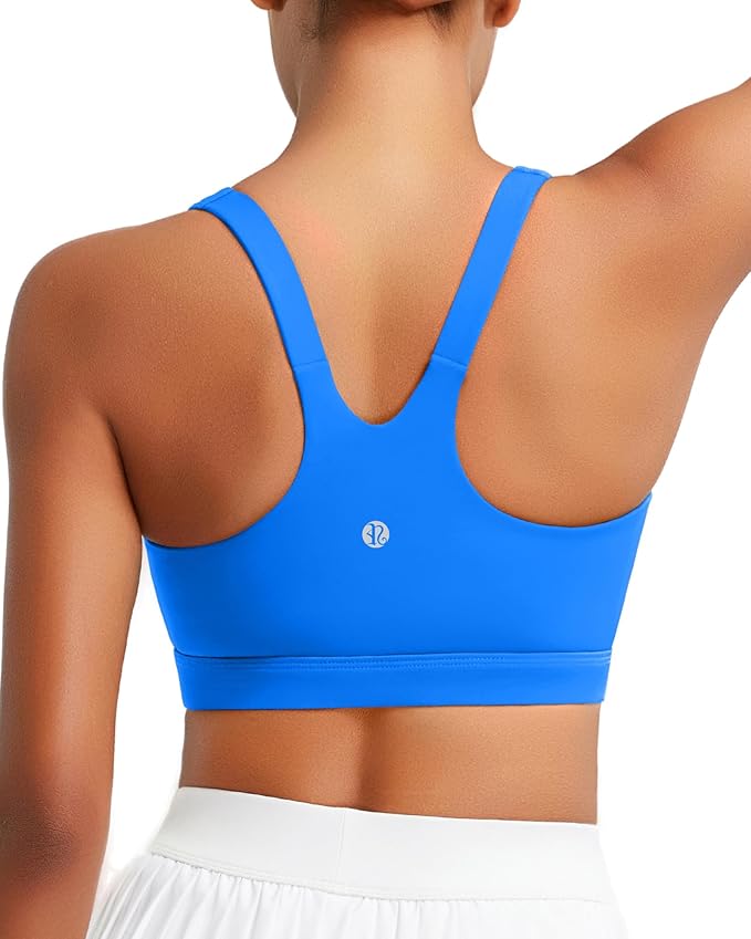 RUNNING GIRL Sports Bra for Women, Molded Cup High Impact Sports Bras for Women with Sewn in Pads