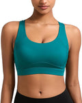 RUNNING GIRL Sports Bras for Women High Support,Racerback High Impact Grey Sports Bra Moulded Cup Workout Bra Push up