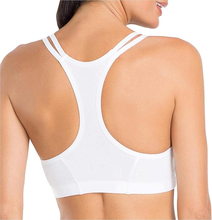 Fruit of the Loom Women's Spaghetti Strap Cotton Sports Bra - All-Day Comfort & Easy Movement