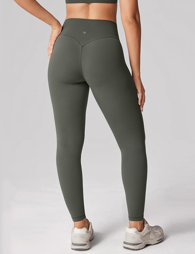 UNISSU Hugcurve No Front Seam High Waisted Workout Leggings for Women Buttery Soft Yoga Pants Gym Athletic Tights - 25''