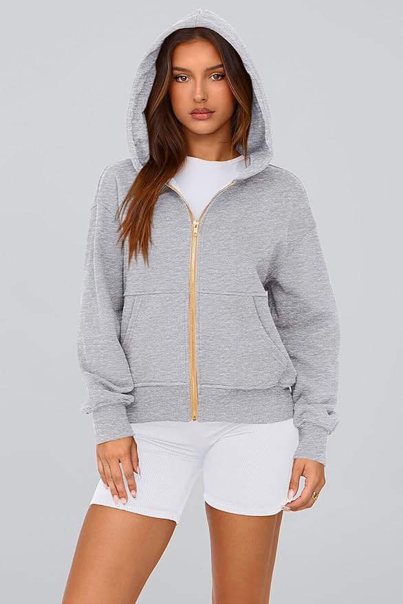 PRETTYGARDEN Hoodies for Women Sweatshirt Zip Up Hoodie Fall Fashion 2026 Trendy Long Sleeve Jackets Winter Clothing Outfits