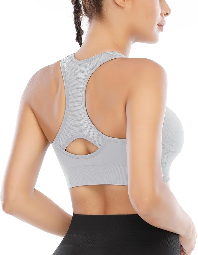Heathyoga High Impact Sports Bras for Women High Support Padded Sports Bra Pack Racerback Bras for Women Workout Bra Sets