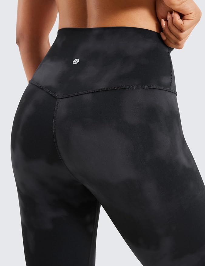 CRZ YOGA Brushed Naked Feeling Workout Leggings 25" - High Waisted Gym Compression Tummy Control Womens Yoga Pants