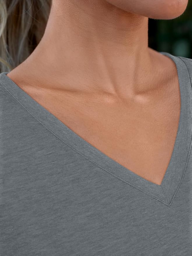 AUTOMET T-Shirts Short Sleeve V Neck Tees Tops for Women Fashion Trendy Lightweight Soft Casual Summer Outfits Clothes 2026