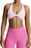 Aoxjox Women's Workout Sports Bras Fitness Metamorph Sienna Twist Bra Yoga Crop Tank
