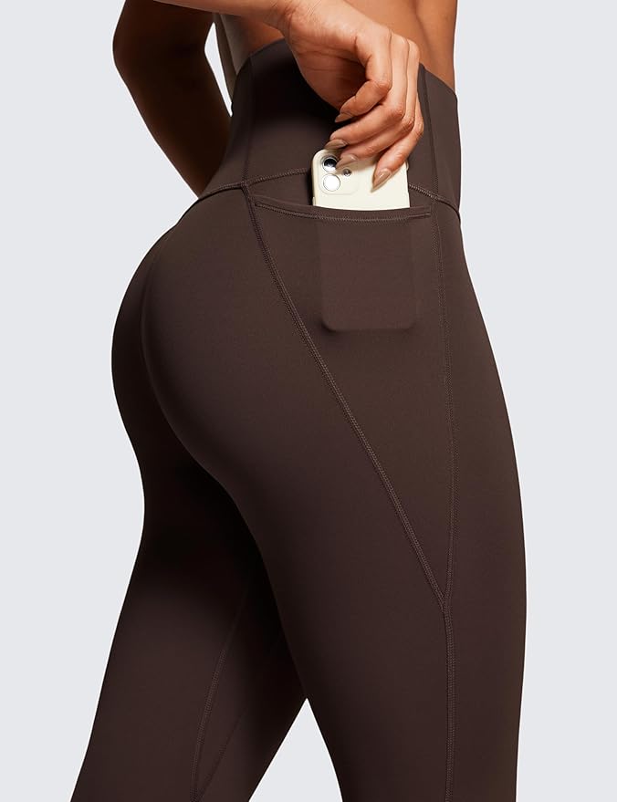 CRZ YOGA Butterluxe Workout Leggings Pockets 28'' - High Waisted Gym Womens Yoga Pants Running Buttery Soft