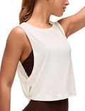 CRZ YOGA Pima Cotton Large Armhole Tank Tops for Women - Workout Sport Athletic Yoga Running Gym Loose Crop Sleeveless Shirts