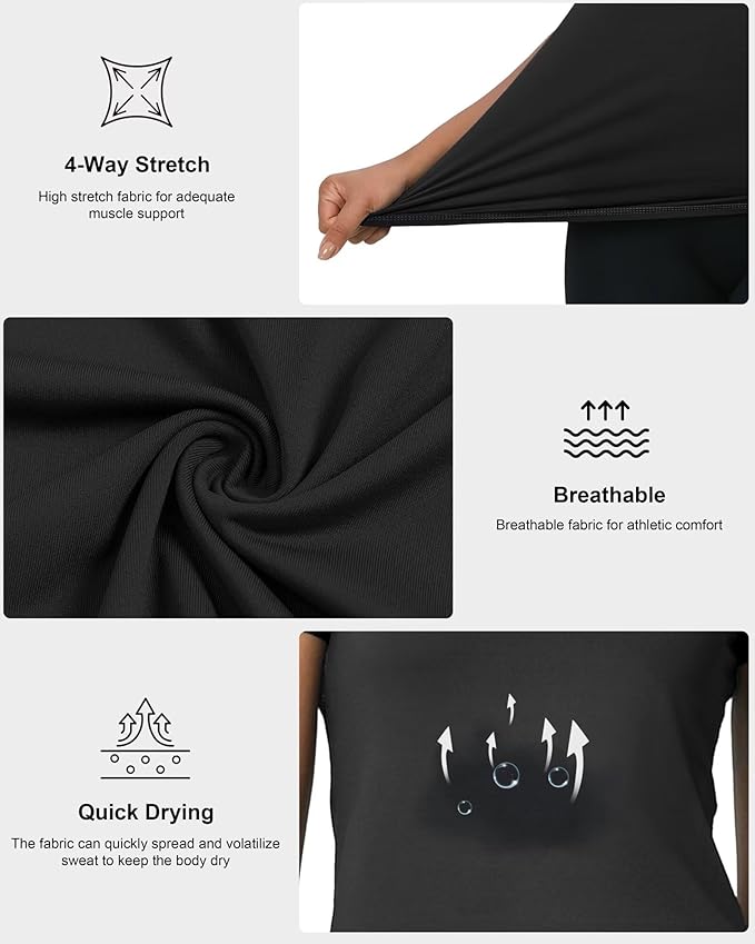 5-Pack Women's Compression Shirts Short Sleeve Workout Tops Athletic Baselayer Quick Dry Gym Yoga Running T-Shirt