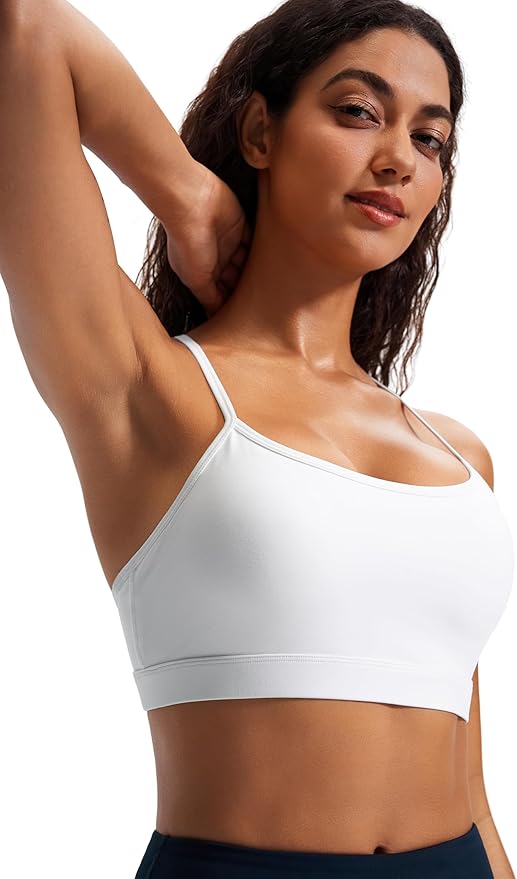 JOYSPELS Comfy Racerback Sports Bras for Women with Removable Pads Luxury Dupe for Workout & Daily Use, A-C Cups