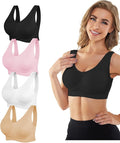 YADIFEN Womens Sports Bras, 3/4/6 Pack Wireless Comfortable Seamless Sleep Yoga Sports Bras for Women with Removable Pads