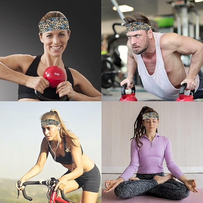4 Piece Gym Sets Women Racerback Sports Bra with Back Pocket, Matching Flare Yoga Pants And Sweatband