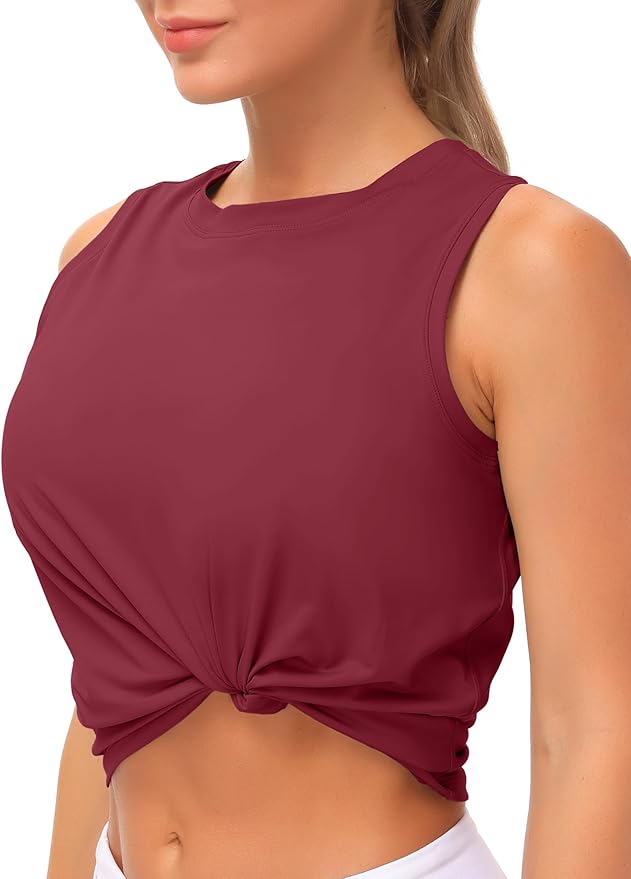 THE GYM PEOPLE Women's Workout Tops in Ice Silk Quick Dry Sleeveless
