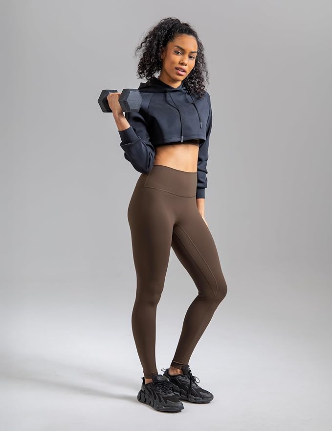 Colorfulkoala Dreamlux No Front Seam Leggings for Women 25"/28" Inseam, High Waisted Buttery Soft Yoga Pants