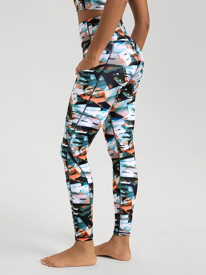 ODODOS Women's High Waisted Yoga Leggings with Pockets, Tummy Control Non See Through Workout Athletic Running Yoga Pants