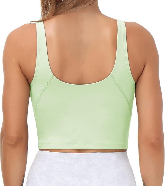 THE GYM PEOPLE Womens' Sports Bra Longline Wirefree Padded with Medium Support