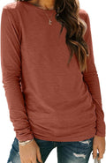 AUTOMET Women‘s Basic Long Sleeve Crewneck, Plus Size Winter & Spring Top, Casual Fall Tee for Teacher & Everyday Outfits