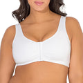 Fruit of the Loom Women's 96014PK Comfort Cotton Blend Front Close Sports Bra 2 Pack