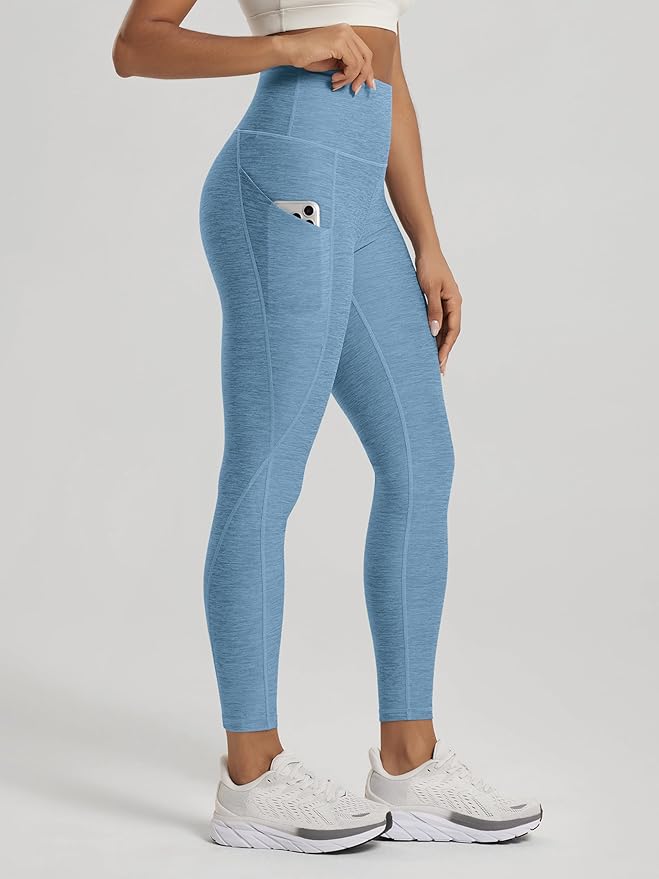 ODODOS Women's High Waisted Yoga Leggings with Pockets, Tummy Control Non See Through Workout Athletic Running Yoga Pants