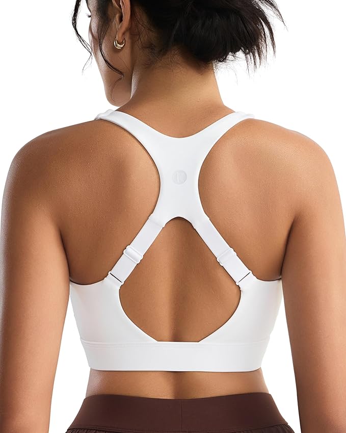 RUNNING GIRL High Impact Sports Bras for Women,Racerback Running Bra Workout Crop Tank Tops Longline Sports Bra Push up